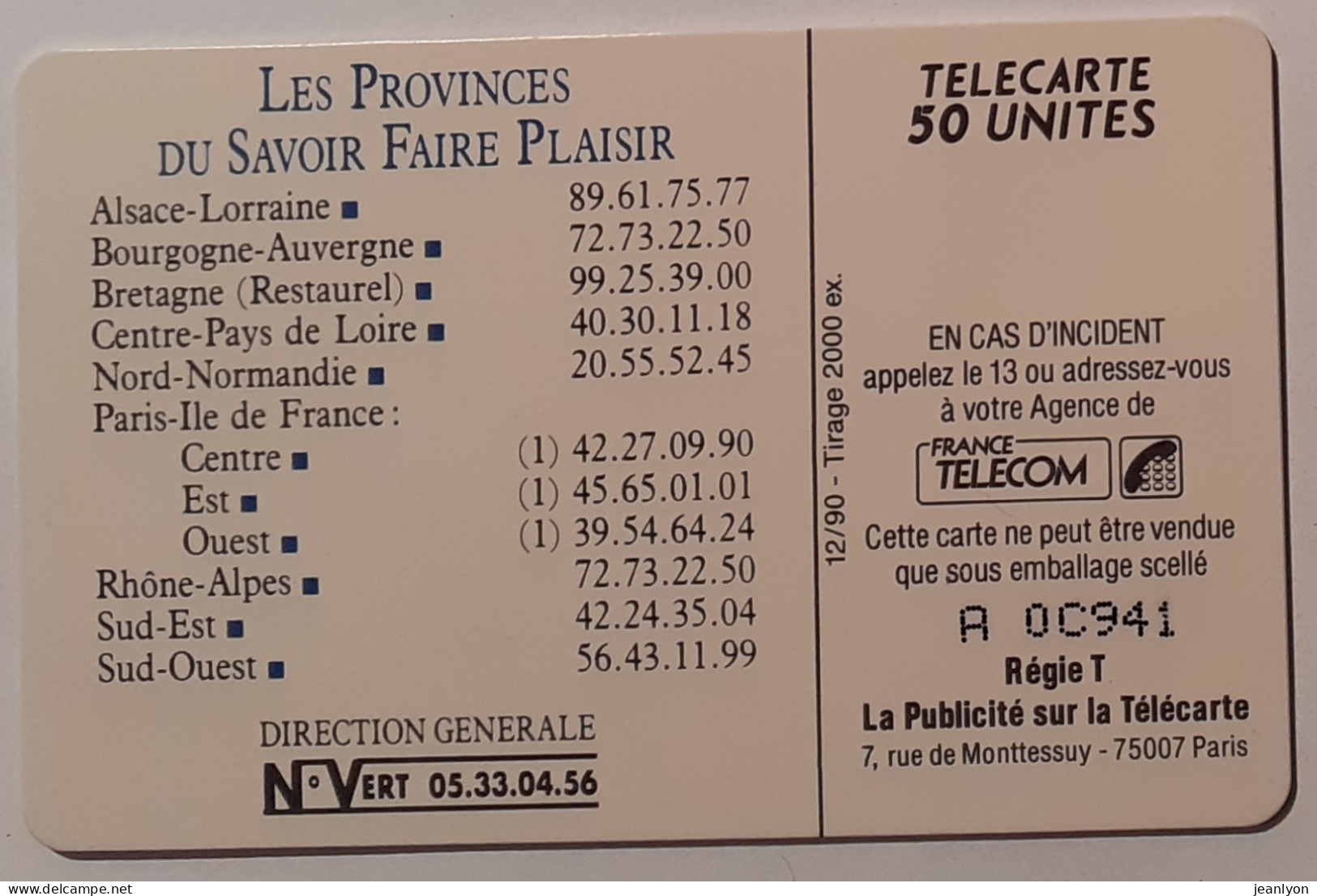 SODEXHO FRANCE - Restauration Collective - Télécarte 50 Unités Utilisée / Tirage 2000 Exemplaires - Lot A 0C941 - Phonecards: Private Use