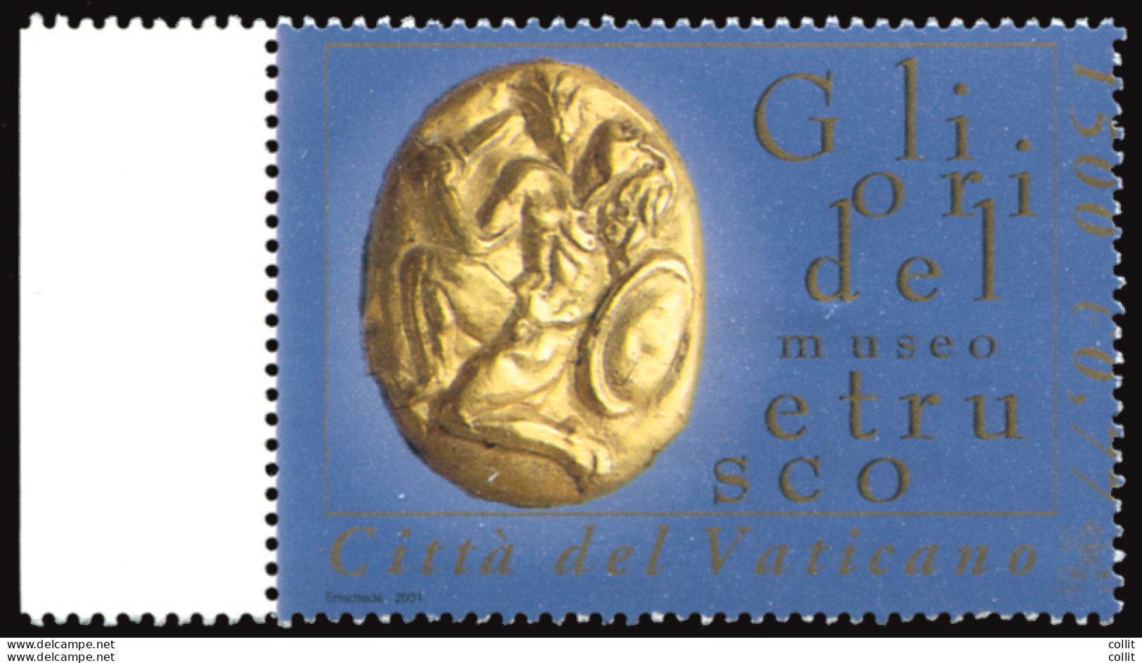 Oro Del Museo Etrusco Lire 1.500 Varietà Dentellatura Verticale Spostata - Nuevos