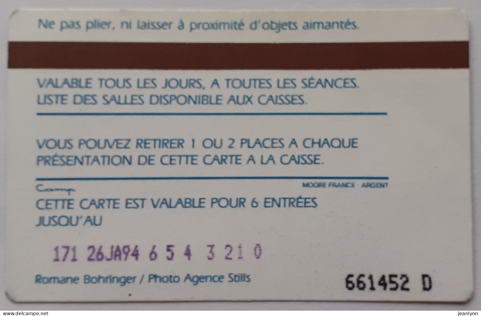 CINEMA - Romane BOHRINGER - Carte Souple UGC Privilege 2 - Movie Cards