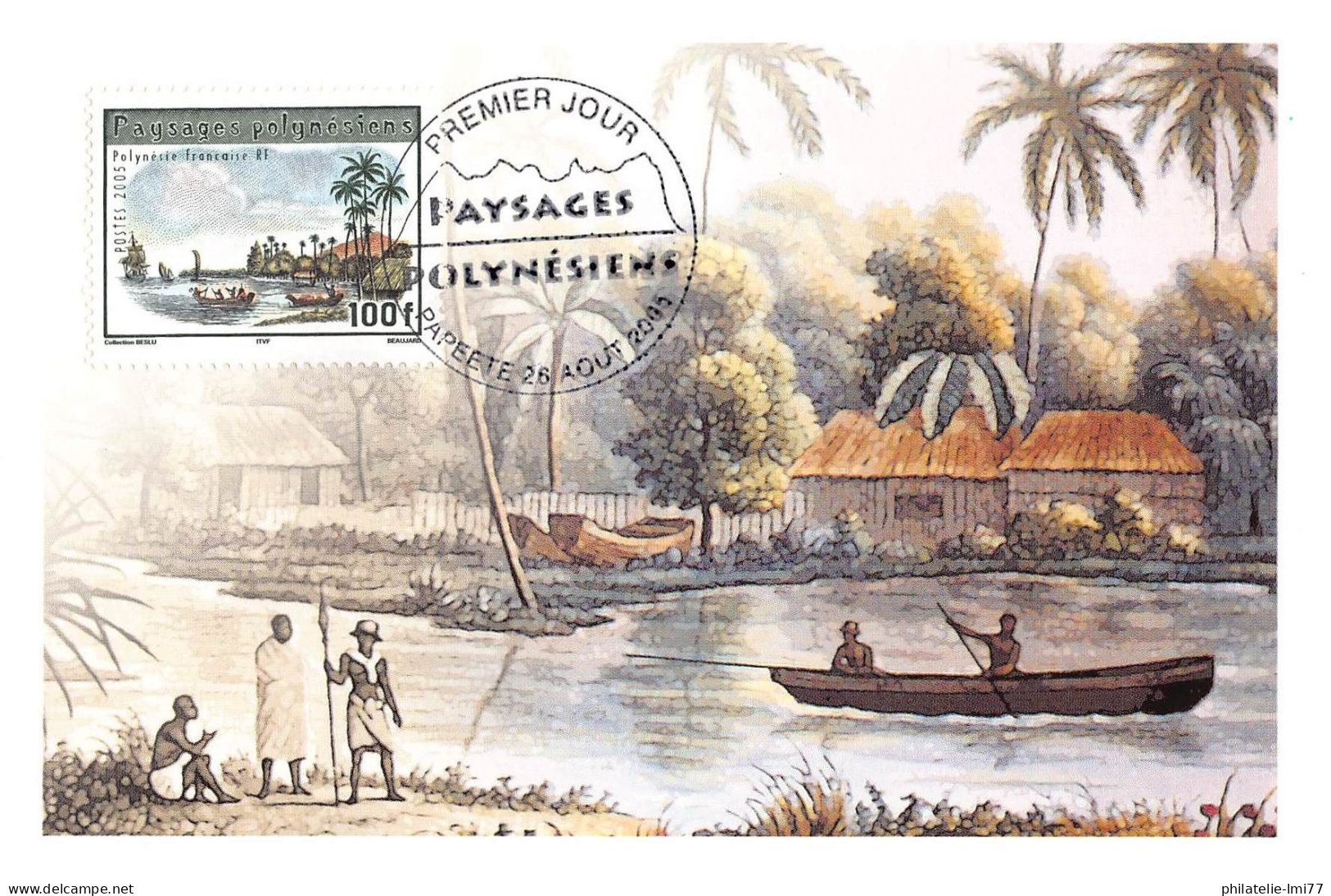 CM - Paysages Polynésiens, Oblit 10/11/05 - Cartes-maximum