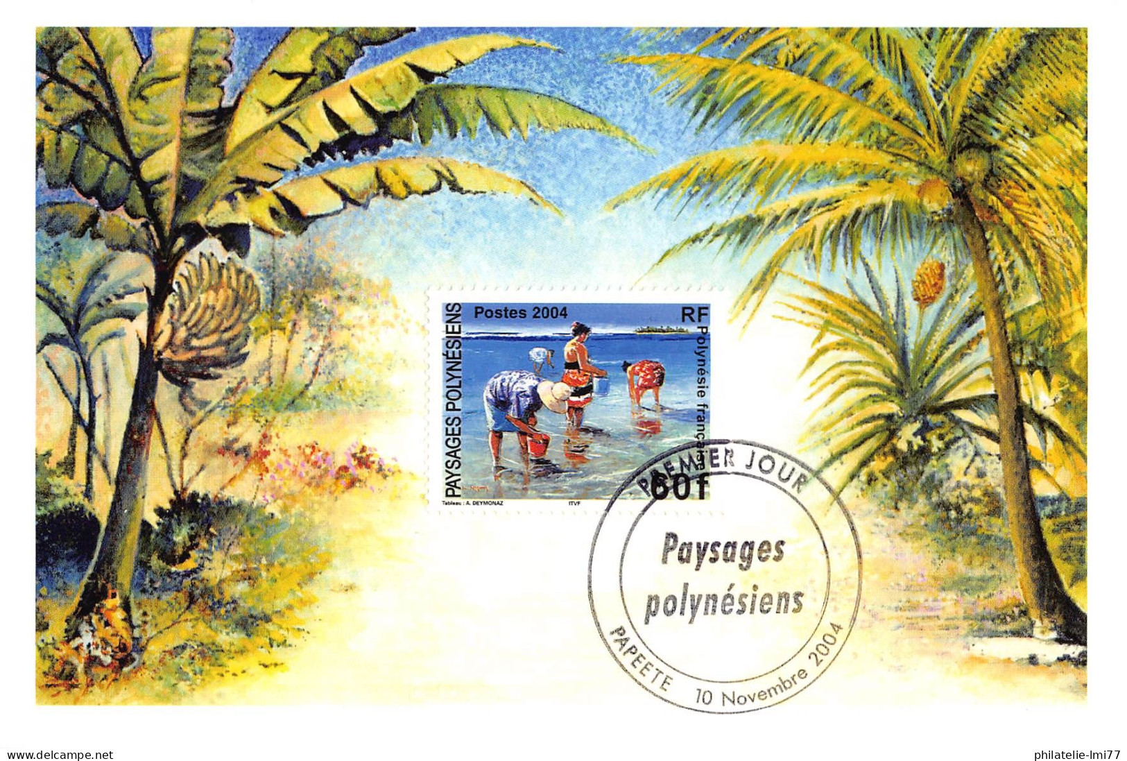 CM - Paysages Polynésiens, Oblit 26/8/05 - Cartes-maximum
