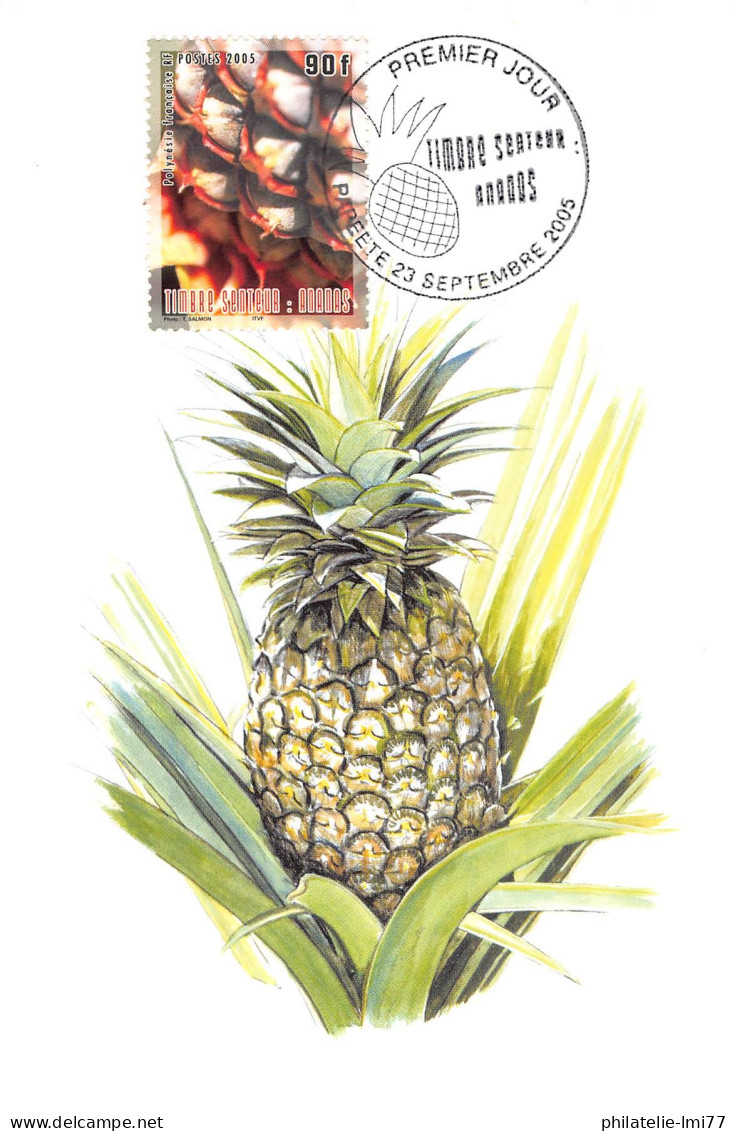 CM - L'ananas (2 Cartes), Oblit 23/9/05 - Cartes-maximum