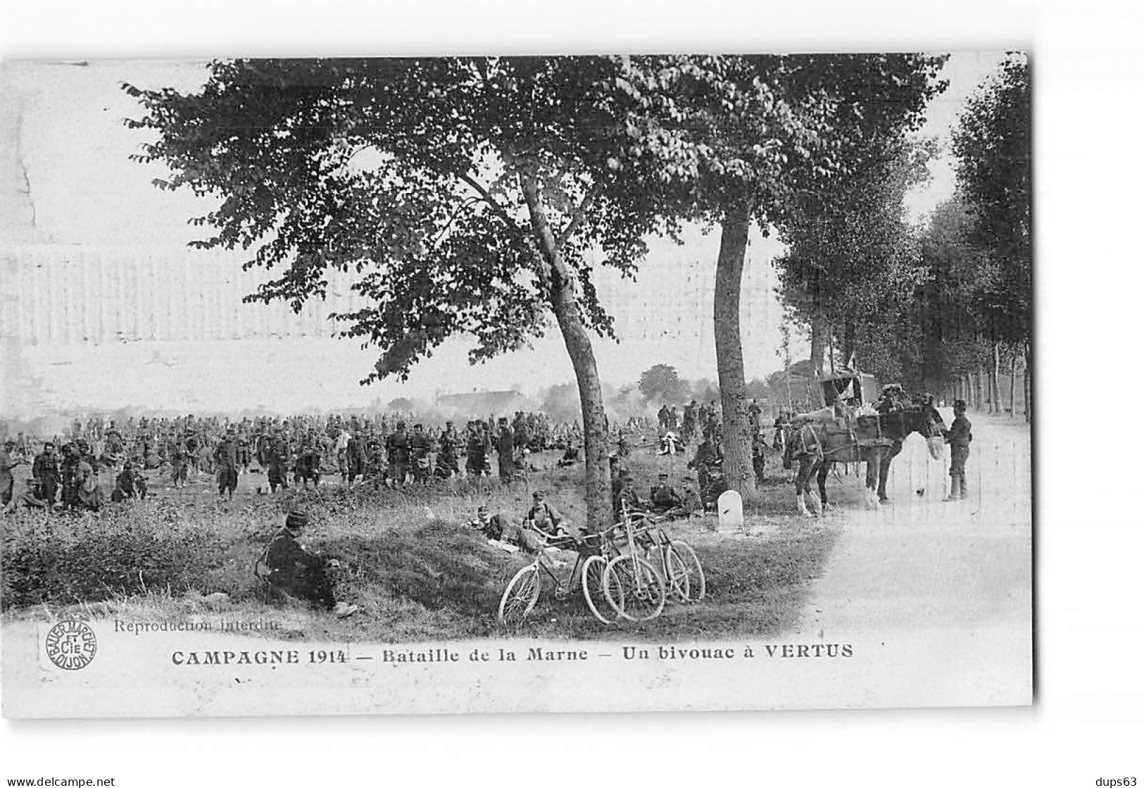 Campagne 1911 - Bataille De La Marne - Un Bivouac à VERTUS - Très Bon état - Vertus