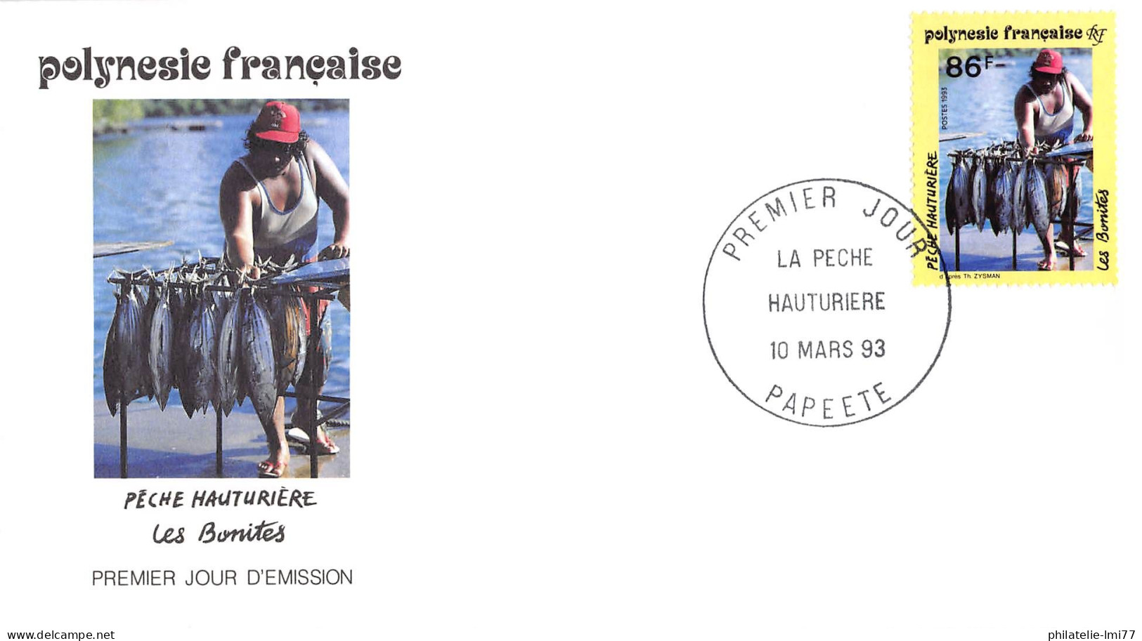 FDC - La Pêche Hauturière (3 Env.), Oblit PJ 10/3/93 - FDC