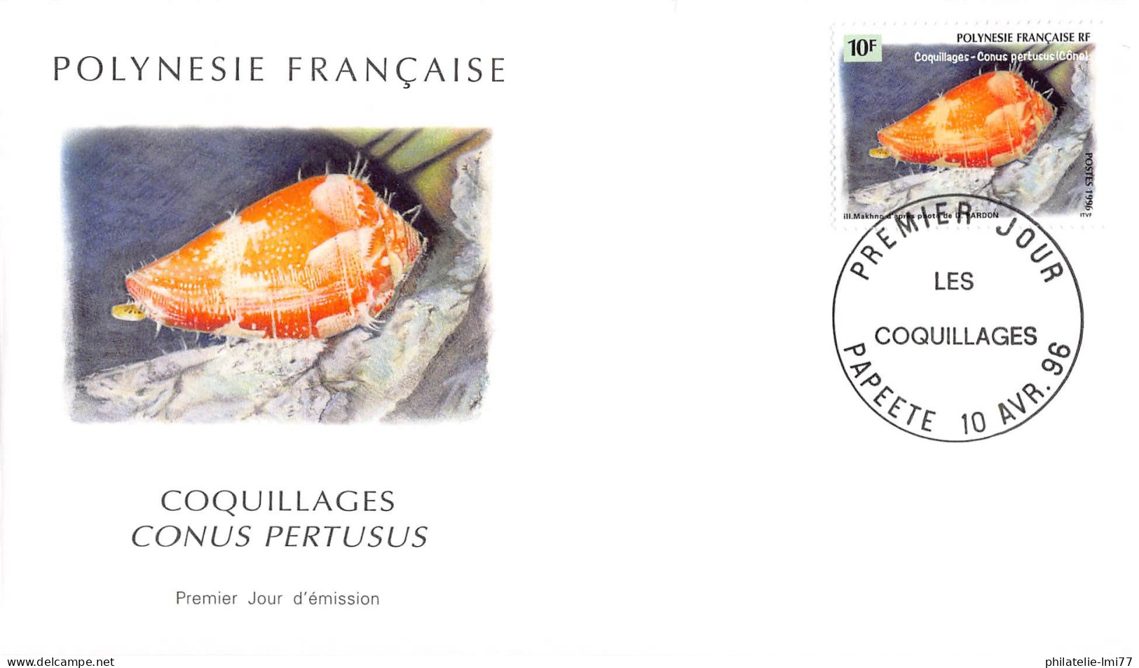 FDC - Les Coquillages (3 Env.), Oblit 10/4/96 - FDC