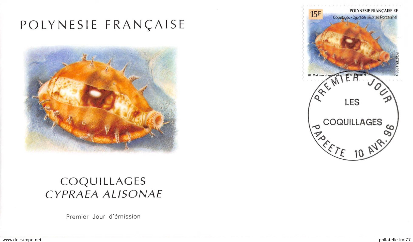 FDC - Les Coquillages (3 Env.), Oblit 10/4/96 - FDC