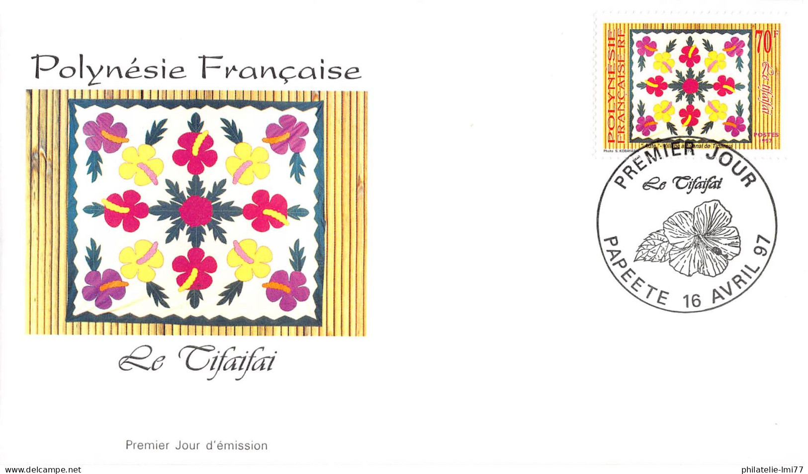 FDC - Le Tifaifai (flore) (3 Env.), Oblit 16/4/97 - FDC