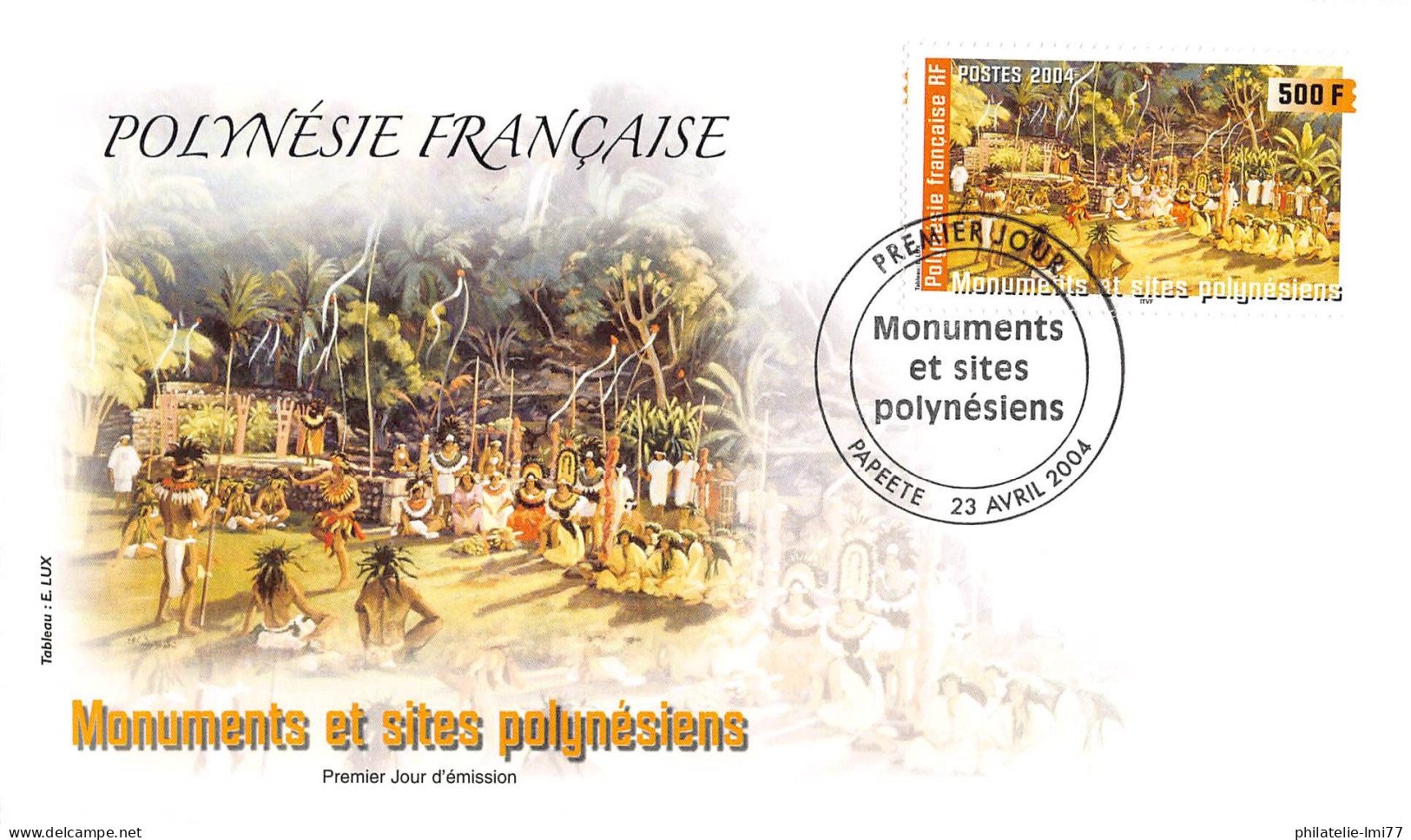 FDC - Monuments Et Sites Polynésiens, Oblit 23/4/04 - FDC