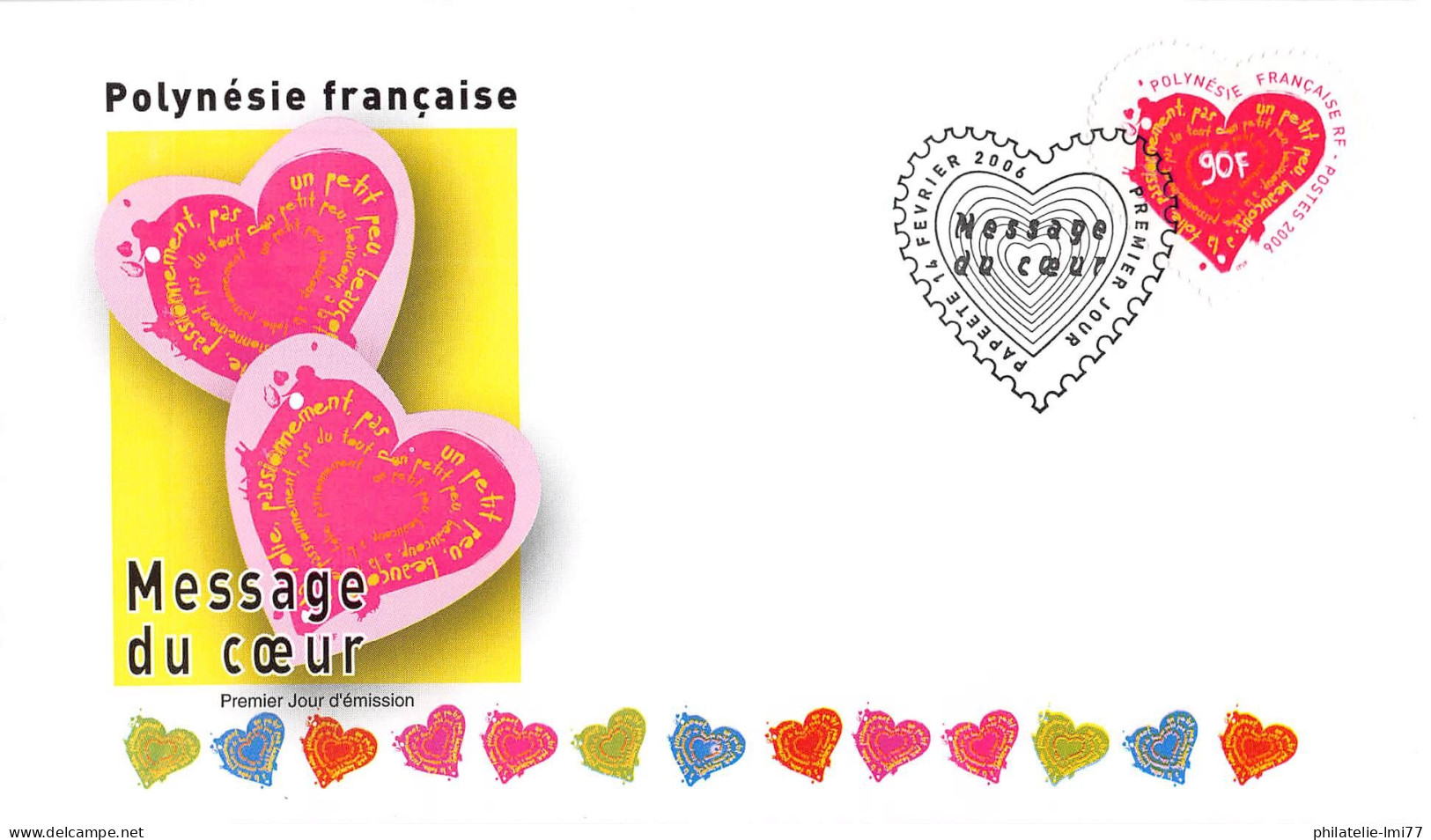 FDC - Messages Du Cœur (2 Env.), Oblit 14/2/06 - FDC