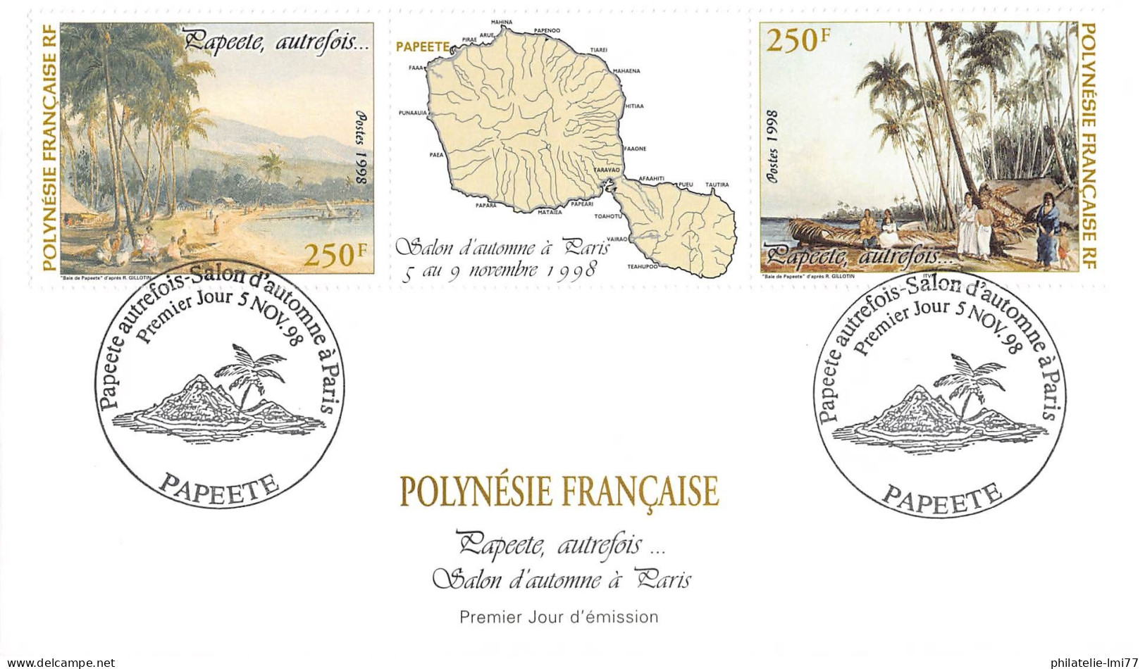 FDC - Papeete D'Autrefois, Oblit 5/11/98 - FDC