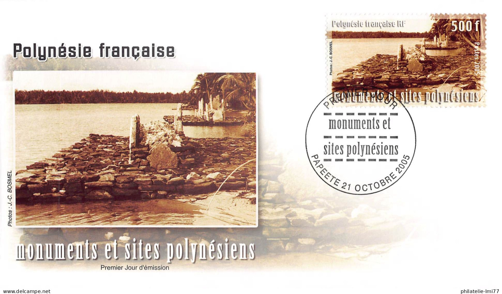 FDC - Monuments Et Sites Polynésiens (2 Env.), Oblit 21/10/05 - FDC