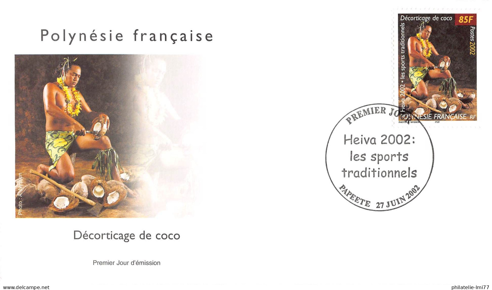 FDC - Les Sports Traditionnels (3 Env.), Oblit 27/6/02 - FDC