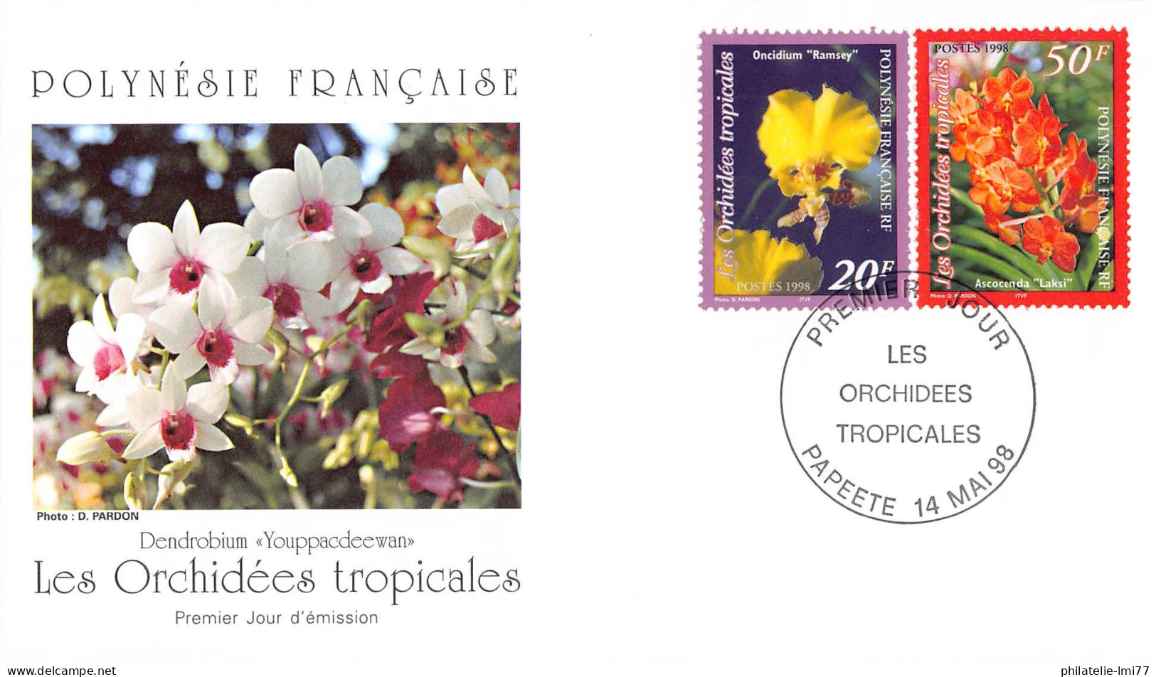 FDC - Orchidées Tropicales (2 Env.), Oblit 14/5/98 - FDC