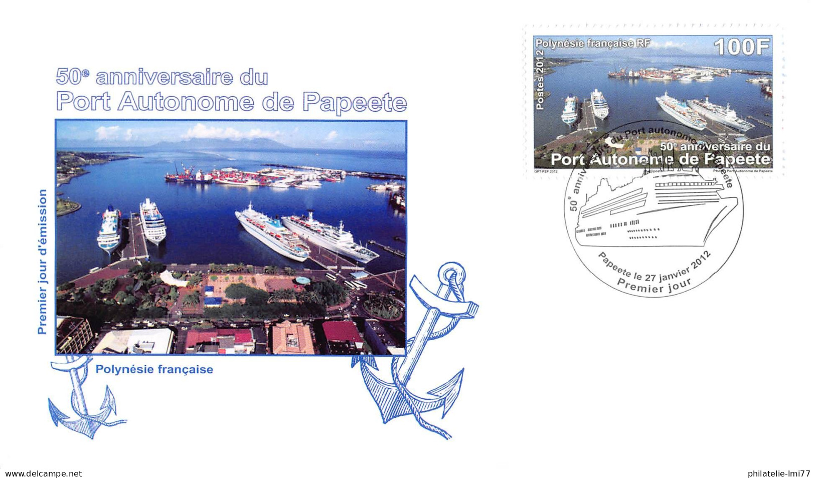 FDC - Port Autonome De Papeete (2 Env), Oblit 27/1/12 - FDC