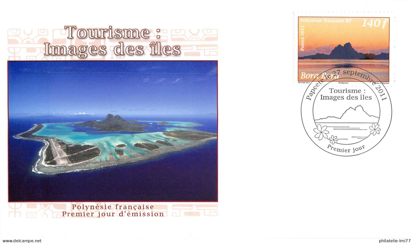 FDC - Paysages Des Iles (3 Env), Oblit 27/9/11 - FDC