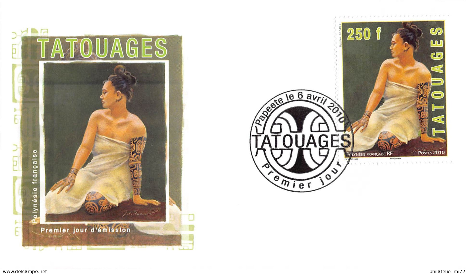 FDC - Tatouages (2 Env), Oblit 6/4/10 - FDC