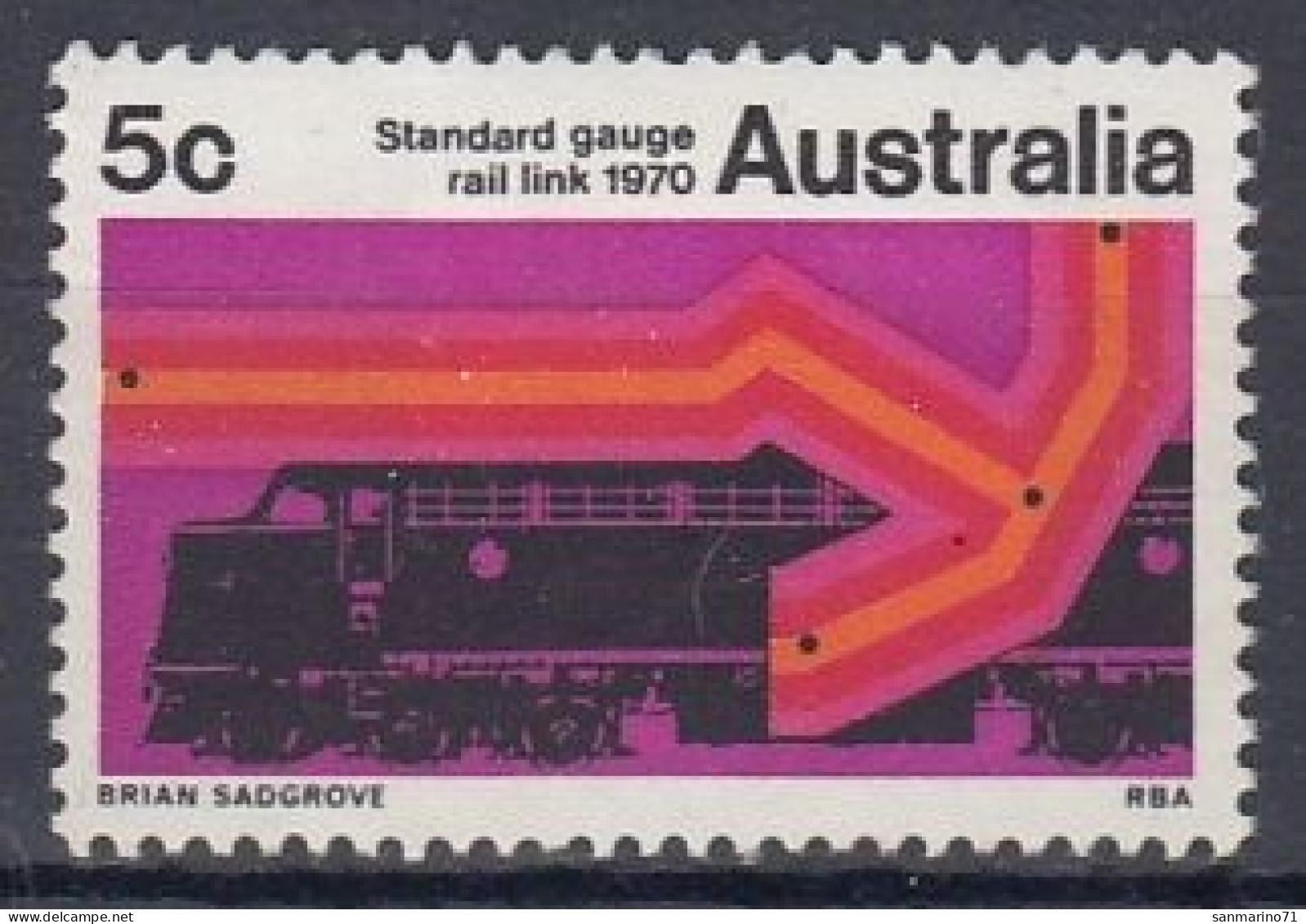 AUSTRALIA 431,unused,trains (**) - Mint Stamps
