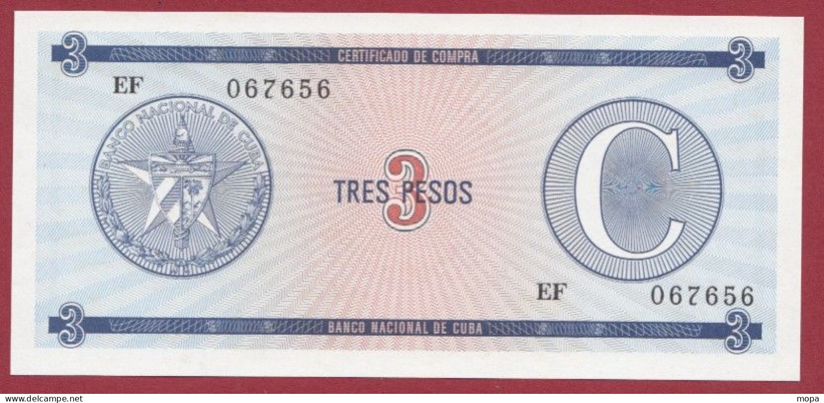 Cuba--3 Peso   ---1985-  (C)----UNC---(444) - Kuba