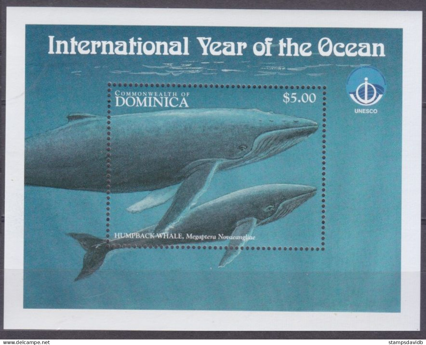 1998 Dominica 2601/B368 Sea Fauna - Whales - Ballenas