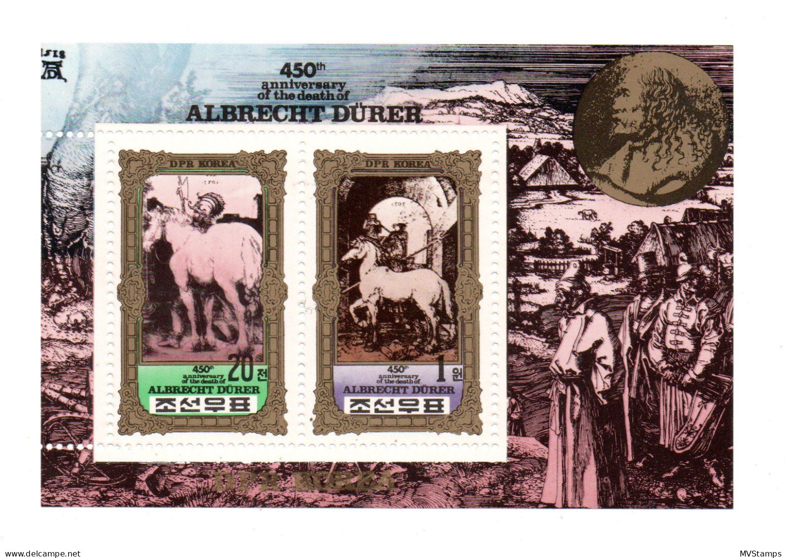 Korea 1980 2041/42 KLB Albrecht Durer/Pferde Postfrisch - Korea, North