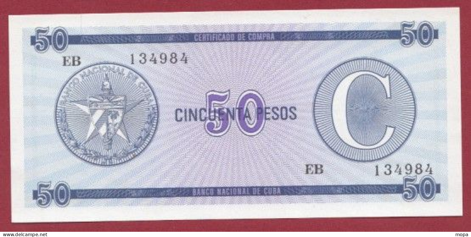 Cuba--50 Pesos ---1985-  (C)----UNC---(450) - Kuba