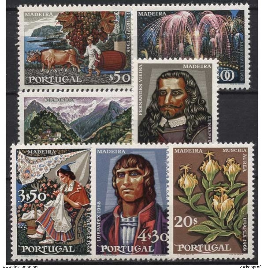 Portugal 1968 Briefmarkenausstellung LUBRAPEX 1060/66 Postfrisch - Neufs