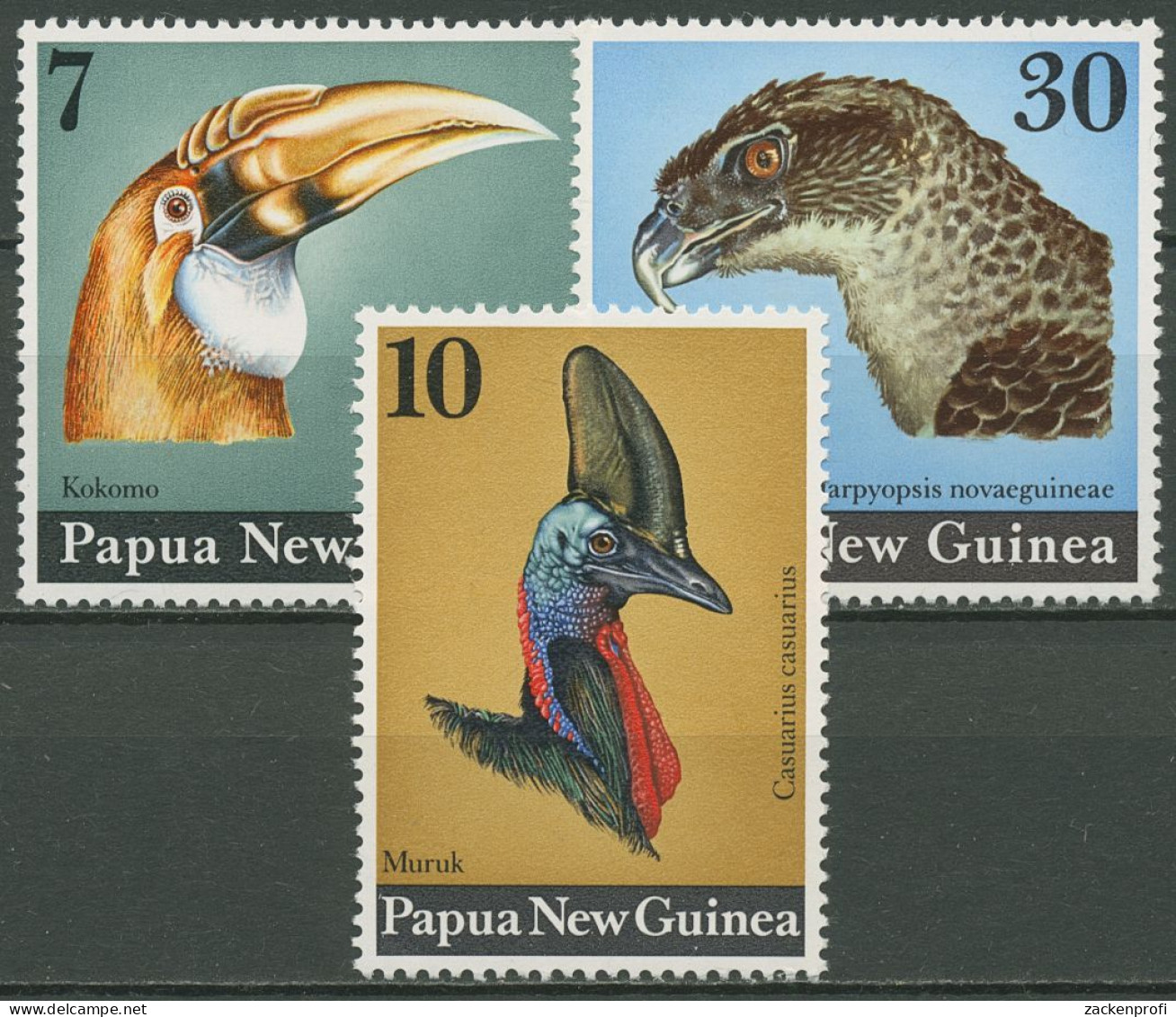 Papua Neuguinea 1974 Naturschutz Vögel Hornvogel Helmkasuar 272/74 Postfrisch - Papua New Guinea