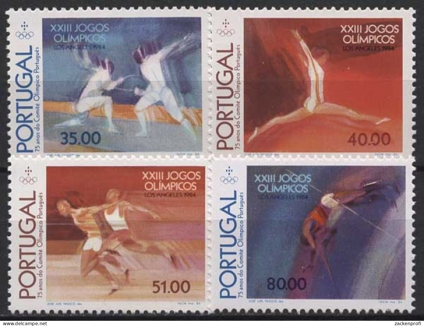 Portugal 1984 Olympia Sommerspiele Los Angeles 1635/38 Postfrisch - Nuevos