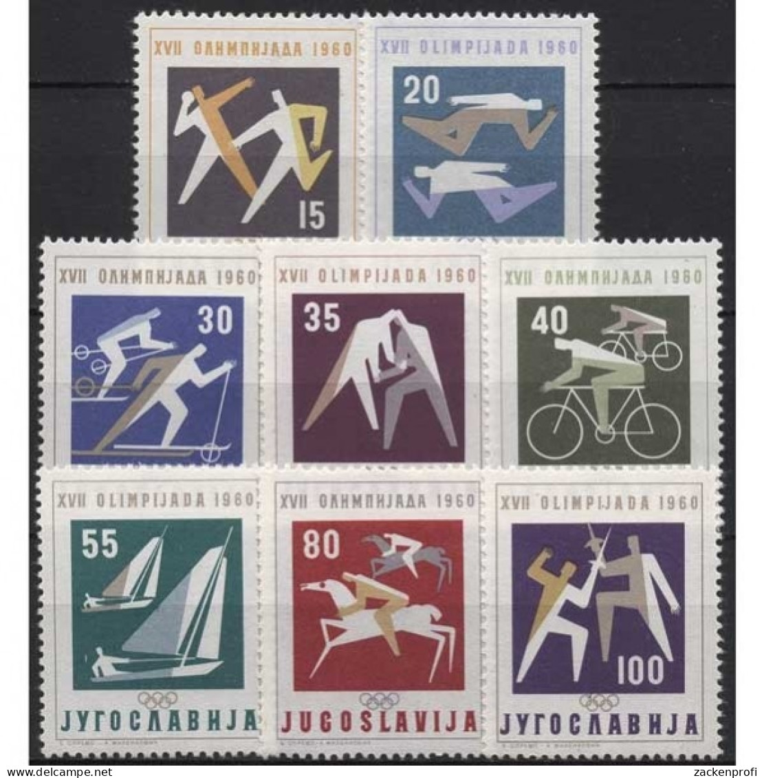 Jugoslawien 1960 Olympia Sommerspiele Rom 909/16 Postfrisch - Unused Stamps