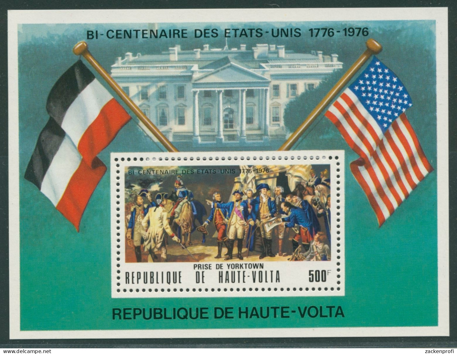 Obervolta 1975 200 Jahre Unabhängigkeit Der USA Block 34 Postfrisch (C27025) - Alto Volta (1958-1984)