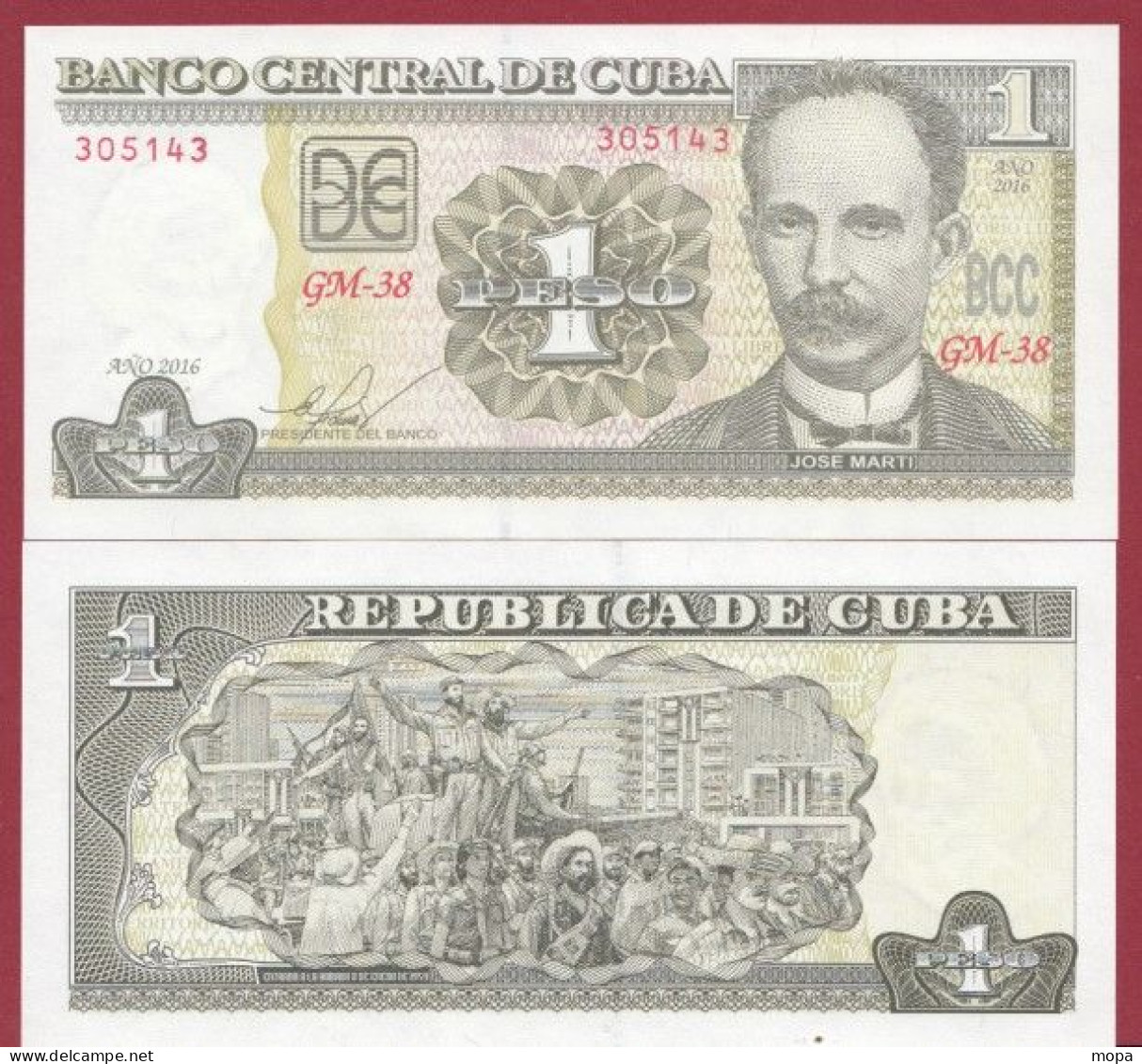 Cuba--1 Peso ---2016----UNC---(452) - Kuba