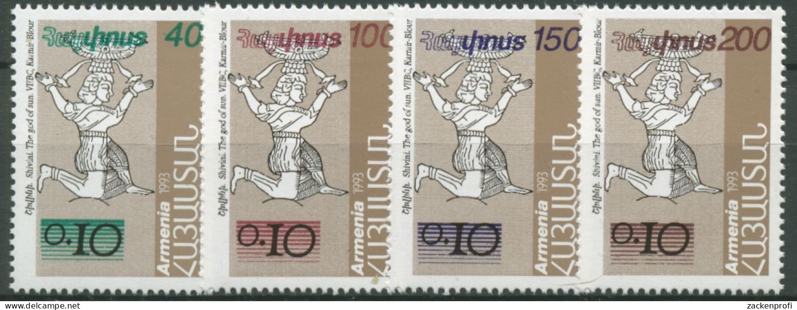 Armenien 1996 Archäologische Funde MiNr. 227 Mit Aufdruck 276/79 Postfrisch - Armenien