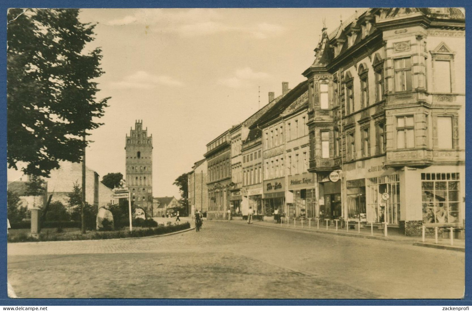 Anklam Steinstraße Geschäfte, Gelaufen 1969 Marke Fehlt (AK4126) - Anklam