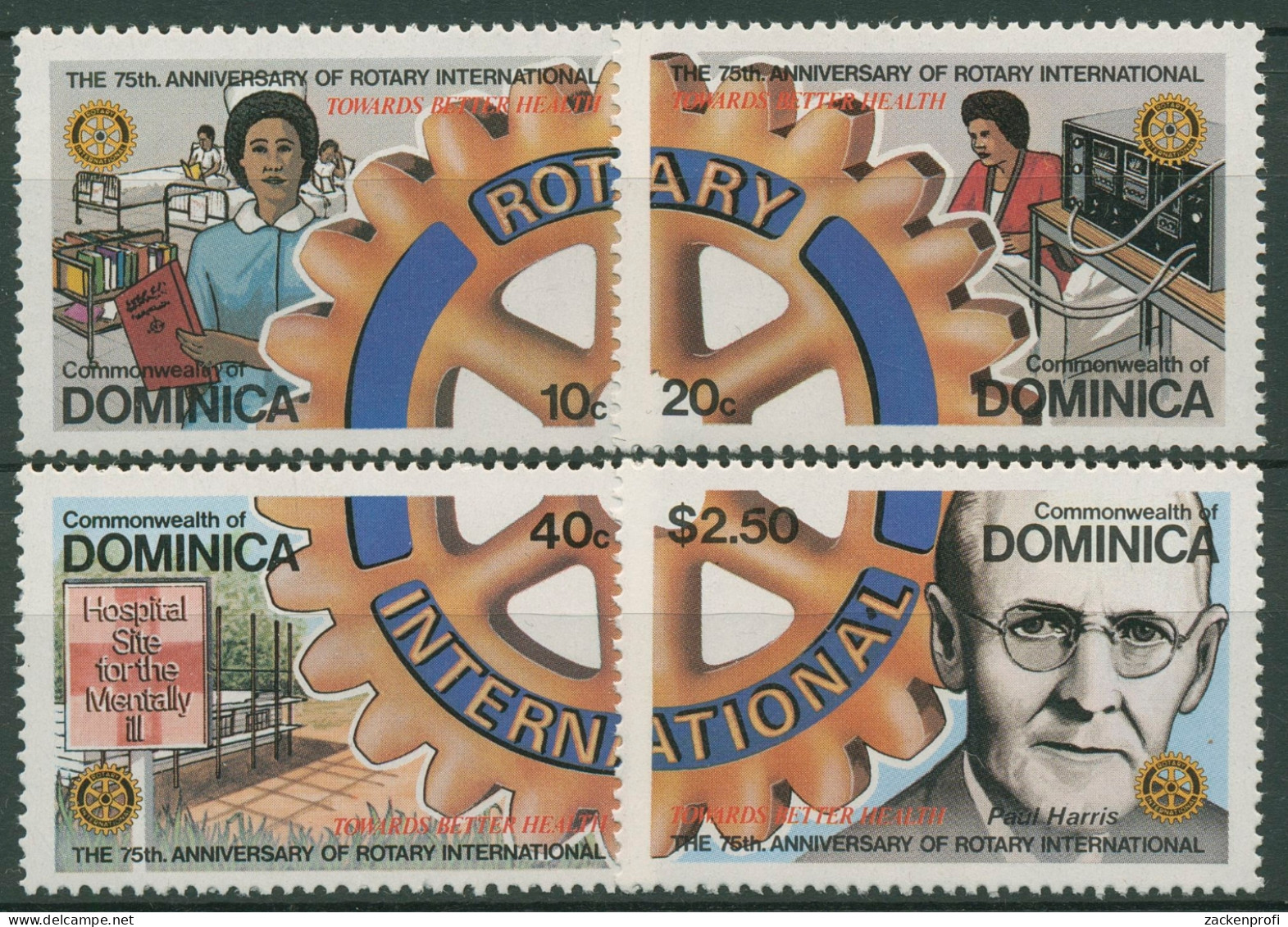 Dominica 1980 Rotary International 672/75 Postfrisch - Dominica (1978-...)