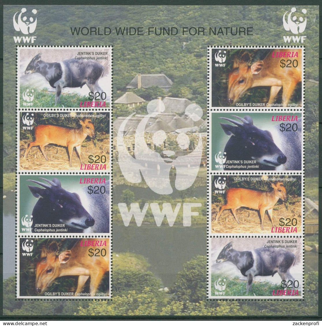 Liberia 2005 WWF Naturschutz Jentinkducker 5100/03 K Postfrisch (C29036) - Liberia