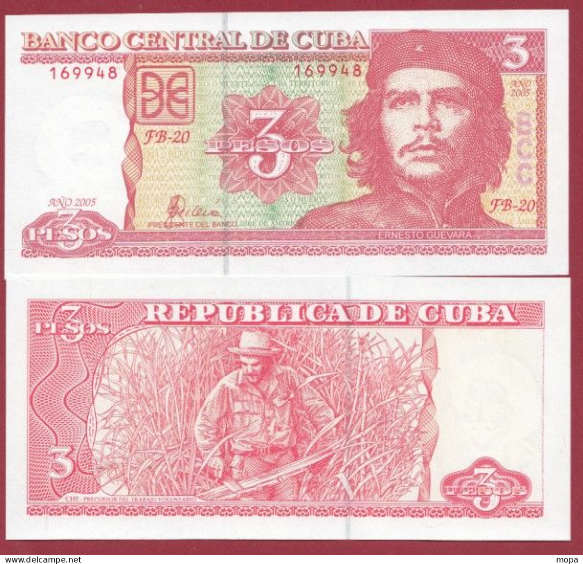 Cuba--3 PesoS ---2005----UNC---(453) - Cuba