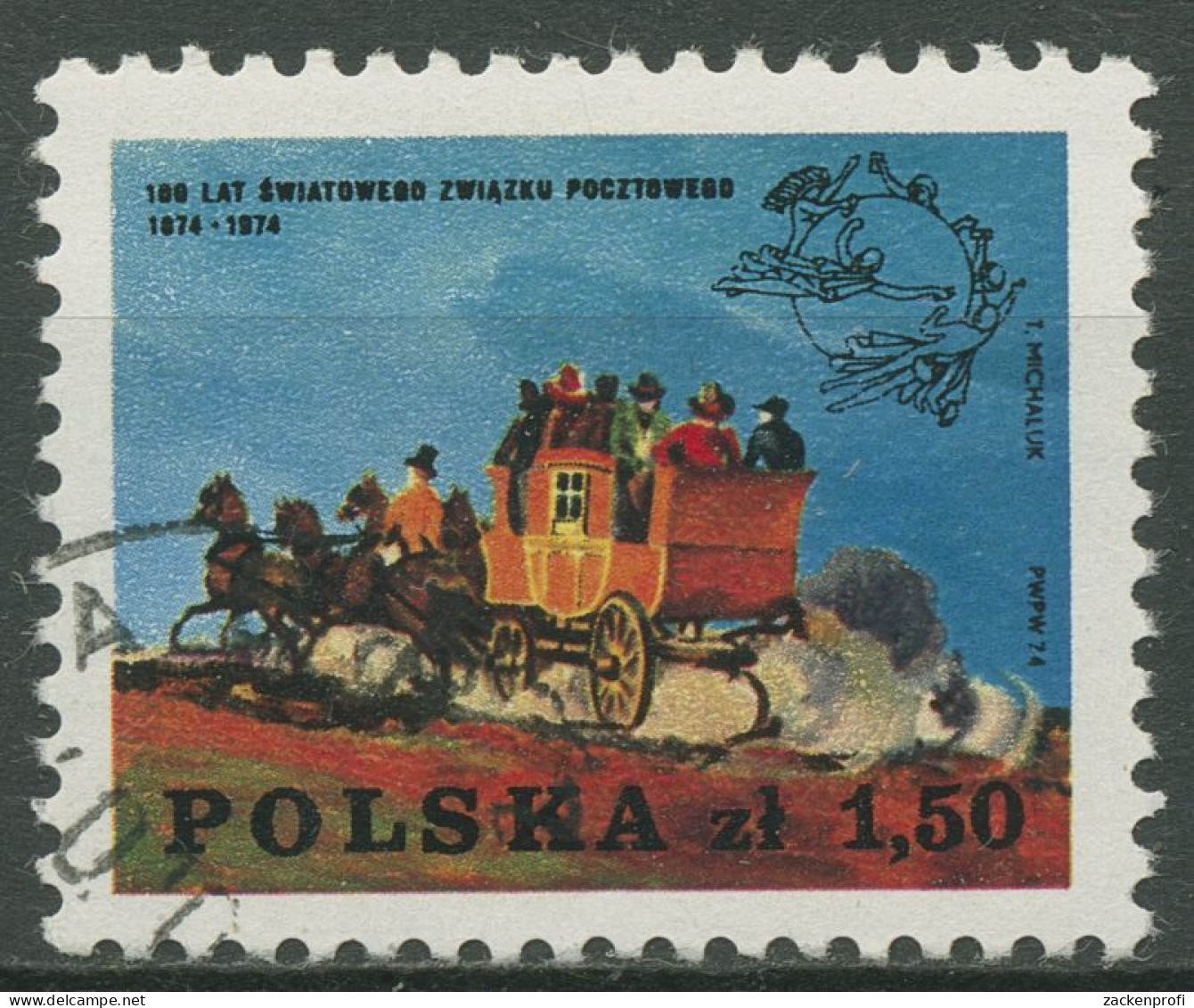 Polen 1974 Weltpostverein UPU Postkutsche 2308 Gestempelt - Oblitérés