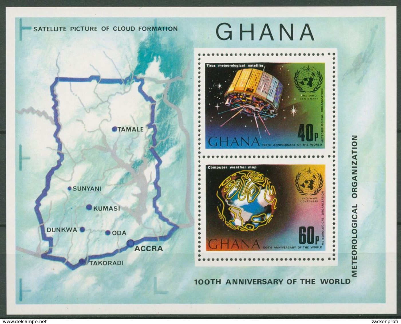 Ghana 1973 Meteorologische Organisation WMO Block 51 A Postfrisch (C40072) - Ghana (1957-...)