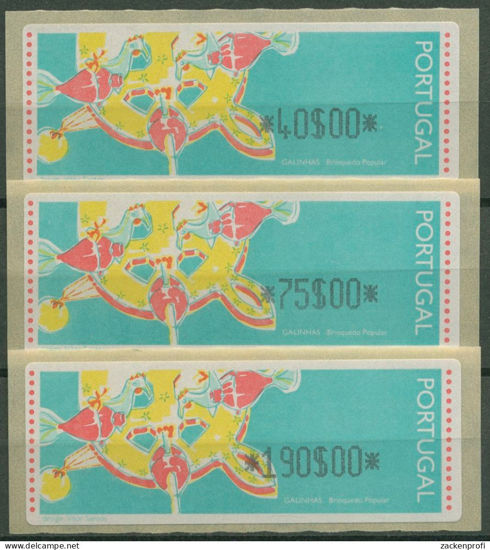 Portugal ATM 1995 Spielzeuge Punktleiste Satz 40/75/190 ATM 11 Z1 S Postfrisch - Machine Labels [ATM]