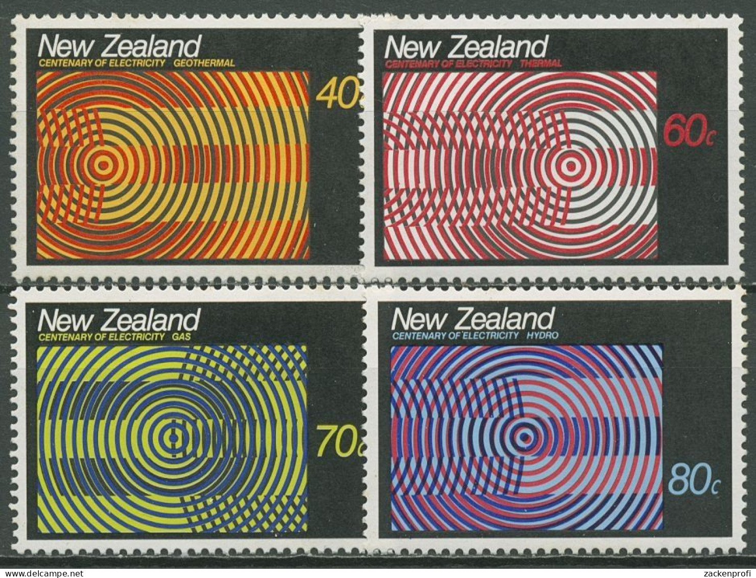 Neuseeland 1988 100 Jahre Elektrizität In Neuseeland 1010/13 Postfrisch - Ungebraucht