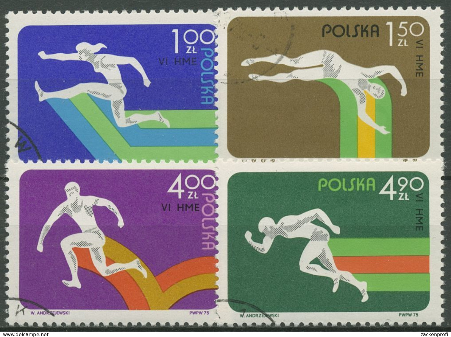 Polen 1975 Leichtathletik-EM 2363/66 Gestempelt - Oblitérés