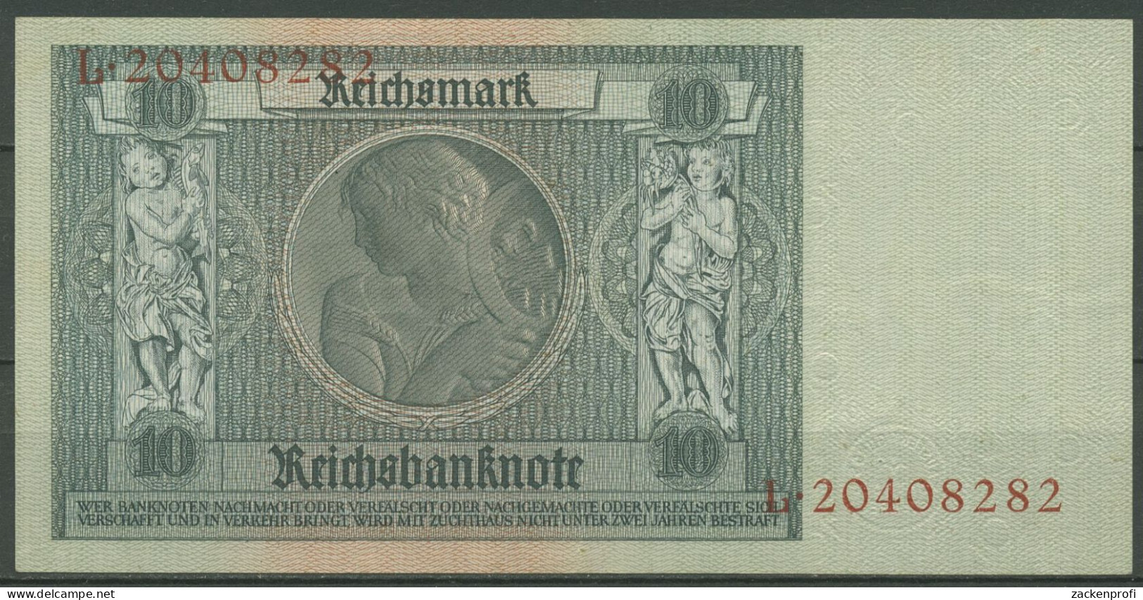 Dt. Reich 10 Reichsmark 1929, DEU-183b Serie E/L, Gebraucht (K1493) - 10 Mark