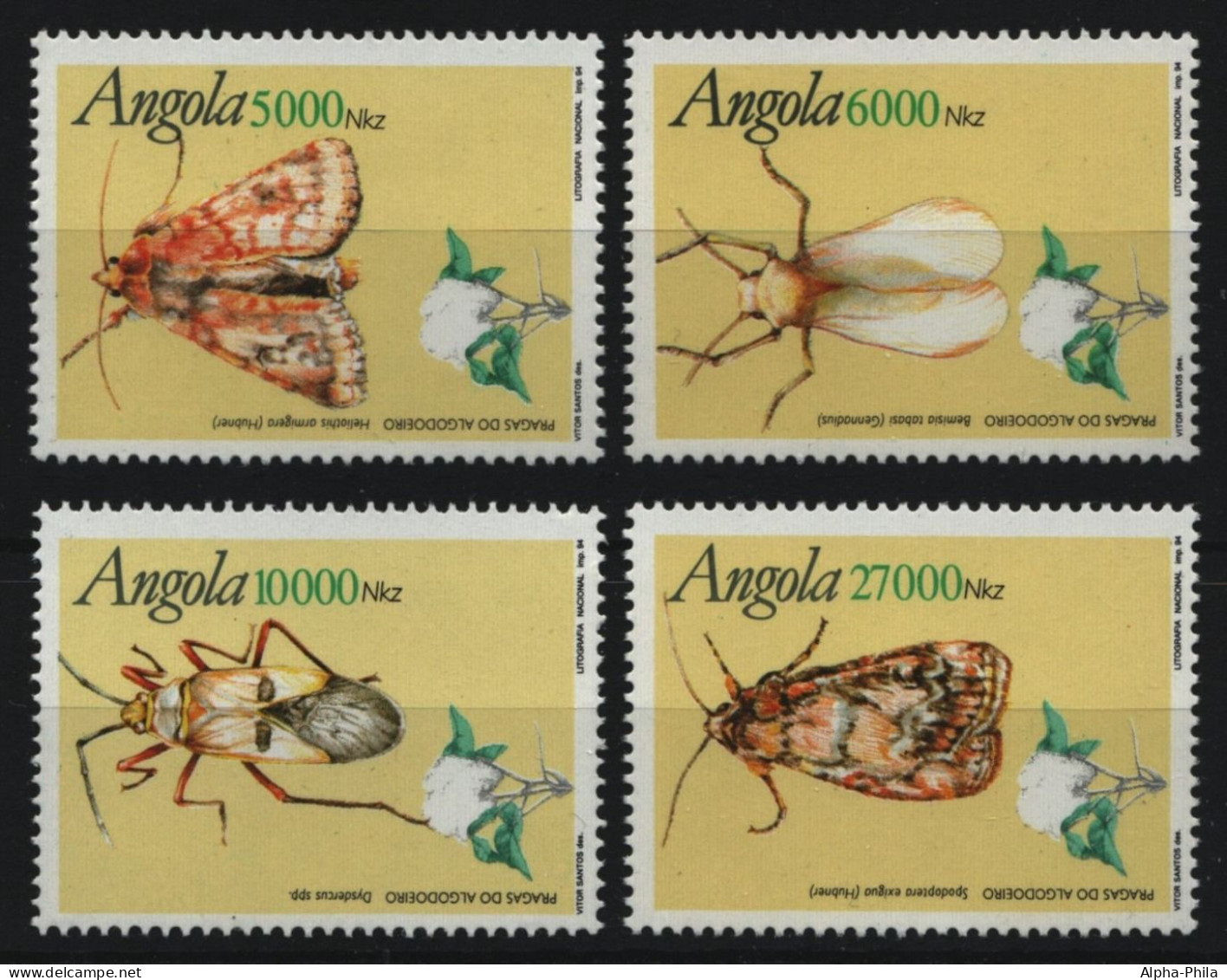 Angola 1994 - Mi-Nr. 977-980 ** - MNH - Insekten / Insects - Angola