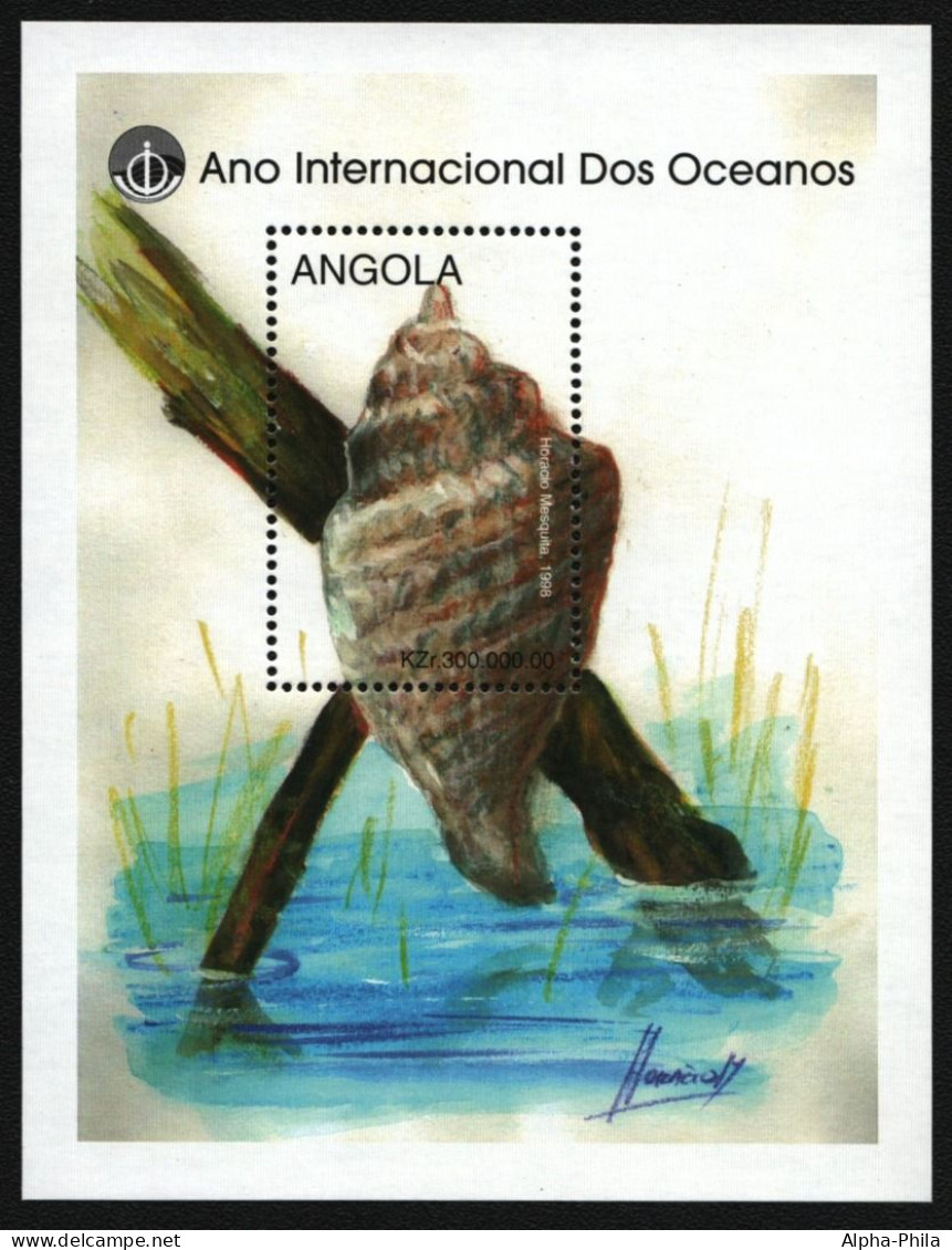 Angola 1998 - Mi-Nr. Block 47 ** - MNH - Meeresschnecken / Marine Snails - Angola