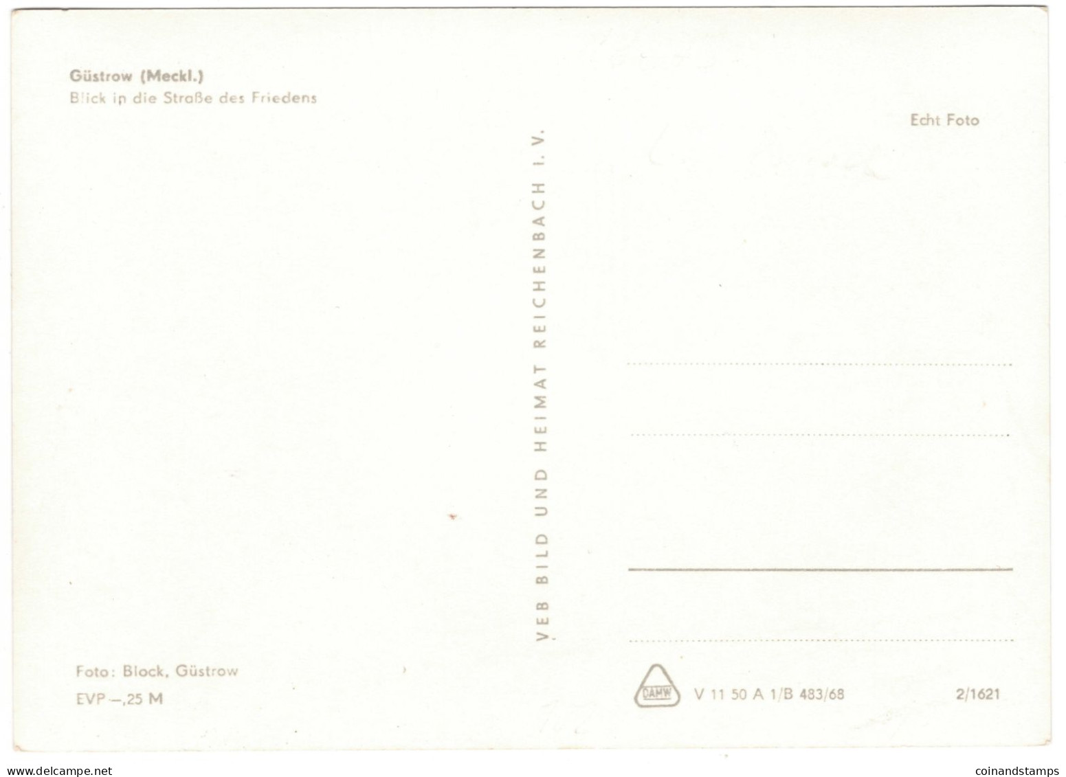 Postkarte Güstrow -Kiosk Am Pferdemarkt/Straße Des Friedens, S/w, 1968, Ungelaufen, I-II - Güstrow