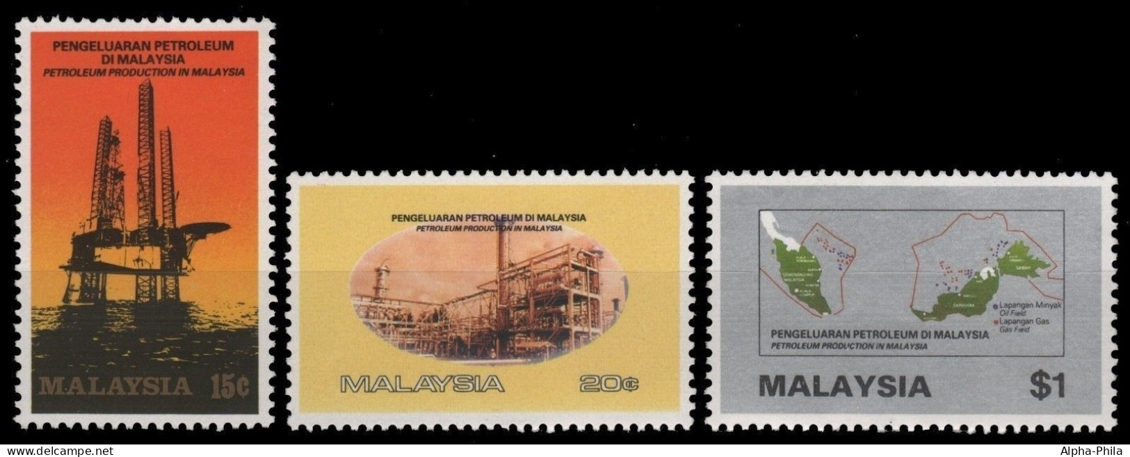 Malaysia 1985 - Mi-Nr. 314-316 ** - MNH - Ölindustrie - Malaysia (1964-...)