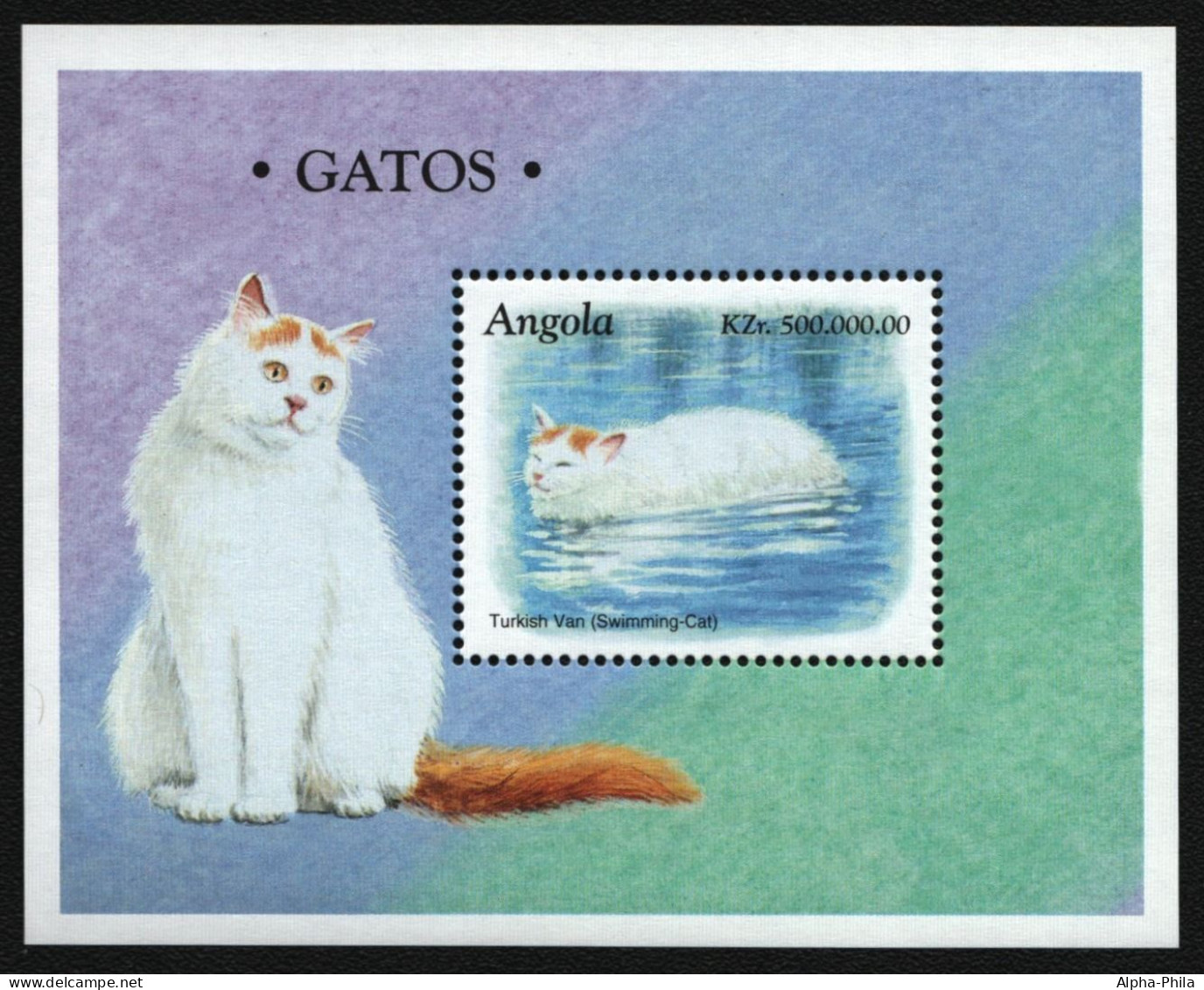 Angola 1998 - Mi-Nr. Block 44 ** - MNH - Katze / Cats - Angola