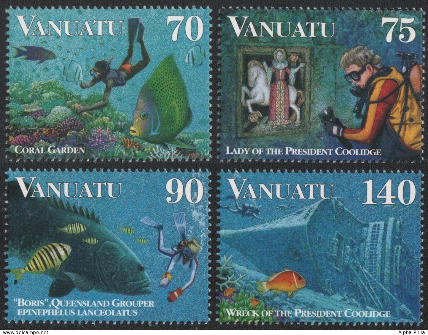 Vanuatu 1997 - Mi-Nr. 1028-1031 ** - MNH - Fische / Fish - Vanuatu (1980-...)