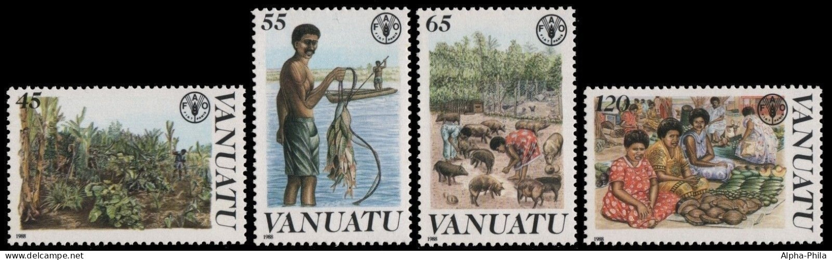 Vanuatu 1988 - Mi-Nr. 802-805 ** - MNH - FAO - Vanuatu (1980-...)