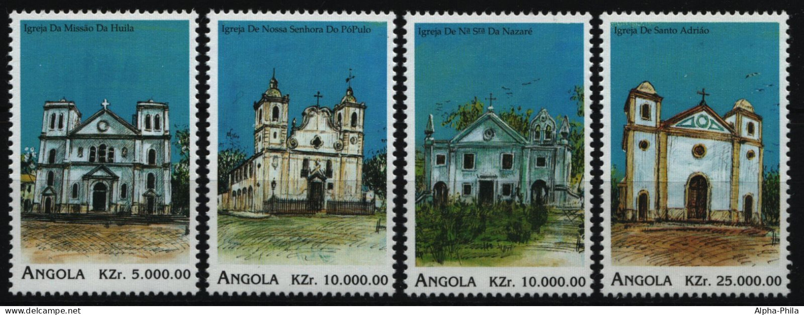 Angola 1996 - Mi-Nr. 1098-1101 ** - MNH - Kirchen / Churches - Angola